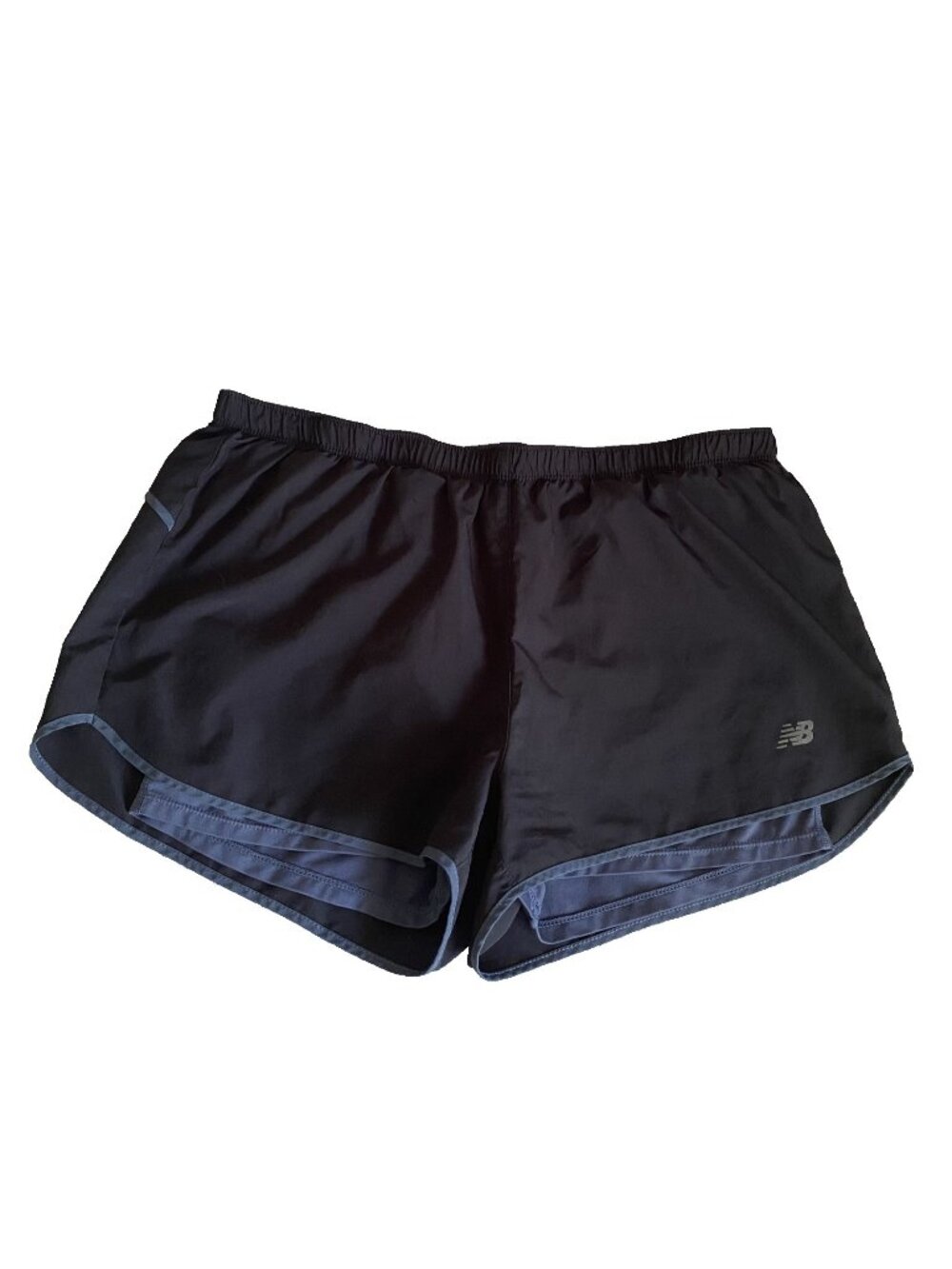 New Balance Womens L Large Black Gray Athletic Running Shorts